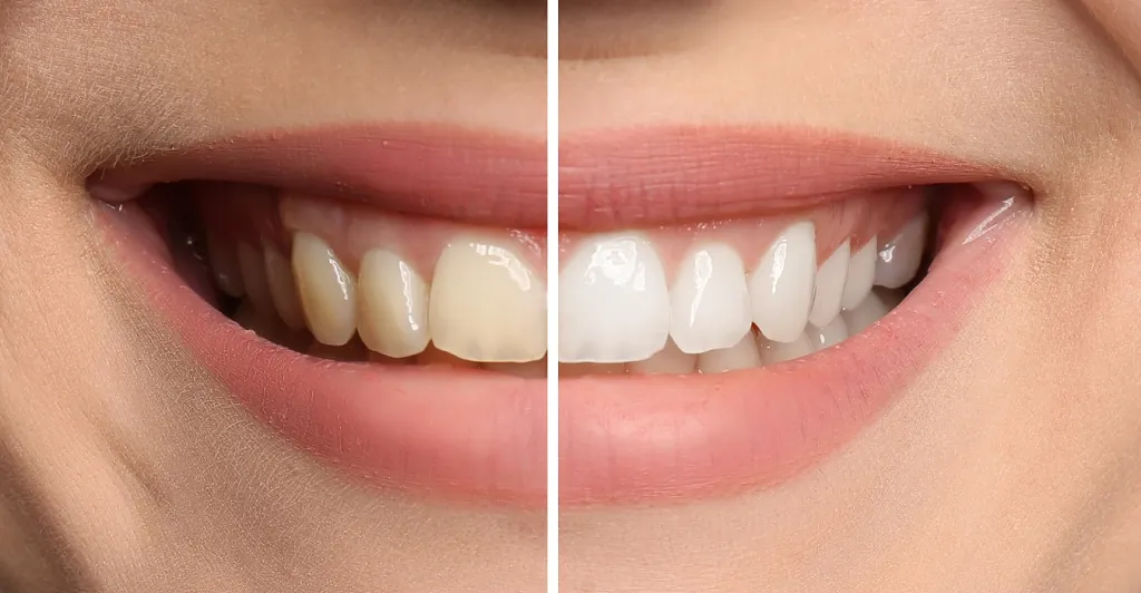 teeth whitening before and after